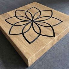 Panel Wood cut Lotus