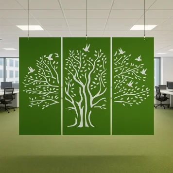 Závesný deliaci paraván Soundscreen ART - vzor Tree