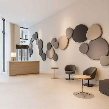 Pillow stone nepravidelné kamene lepené na stene