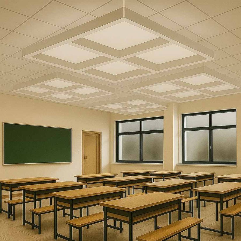 Mriežka na ktorej je zo zadnej strany je položená kazeta Ekosound rozmer 100x100