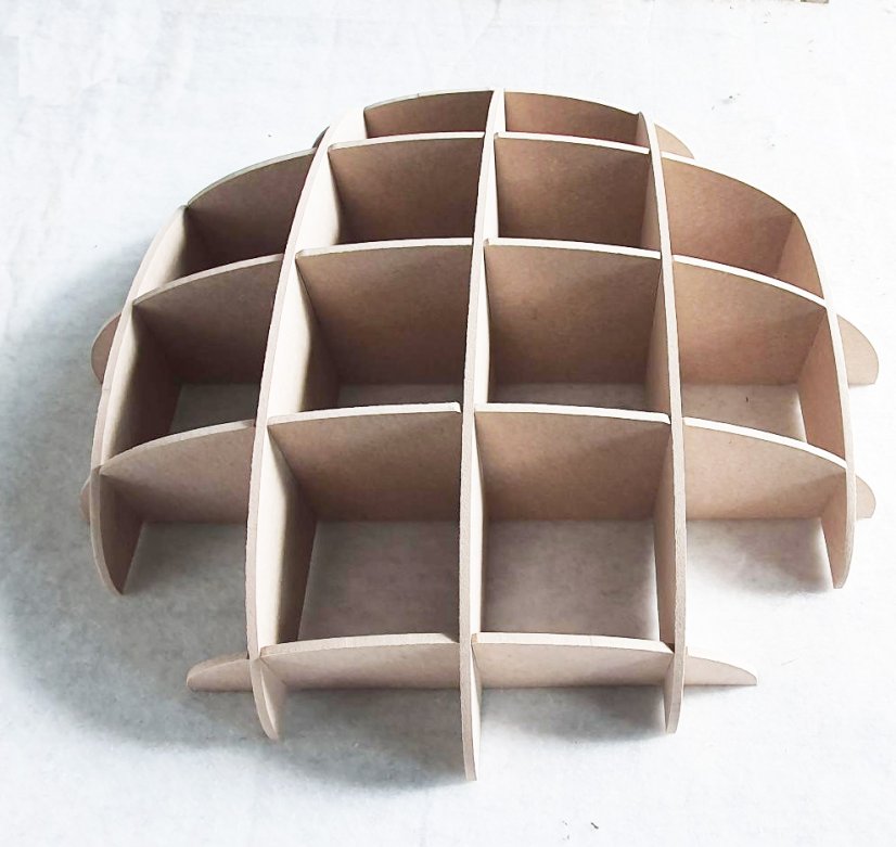 Grid kupola 10 rebier priemer 1000mm farba hneda  