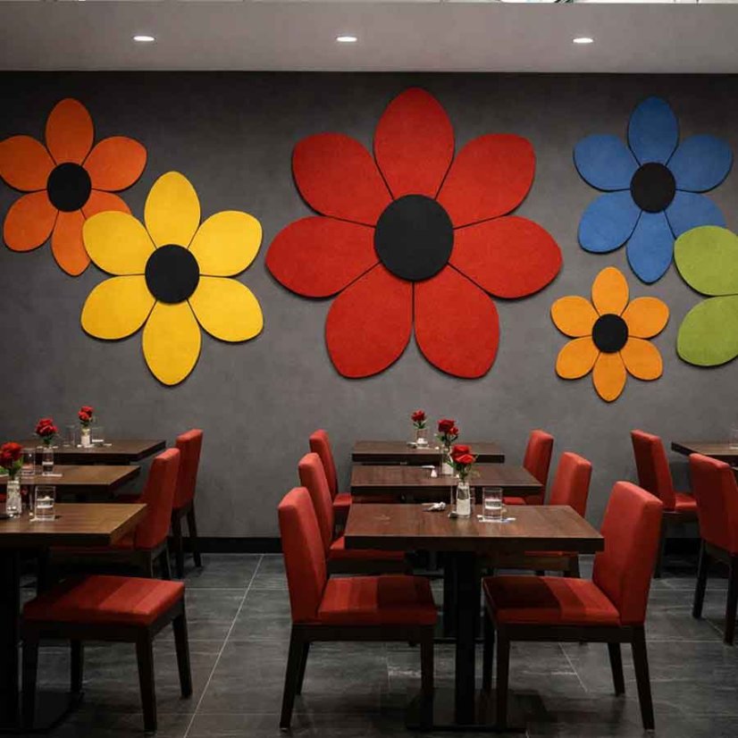 Filcové Flowers na stene