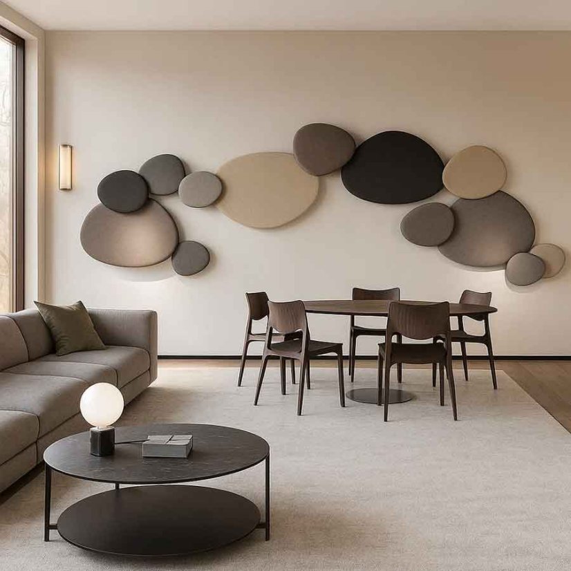 Pillow stone nepravidelné kamene lepené na stene