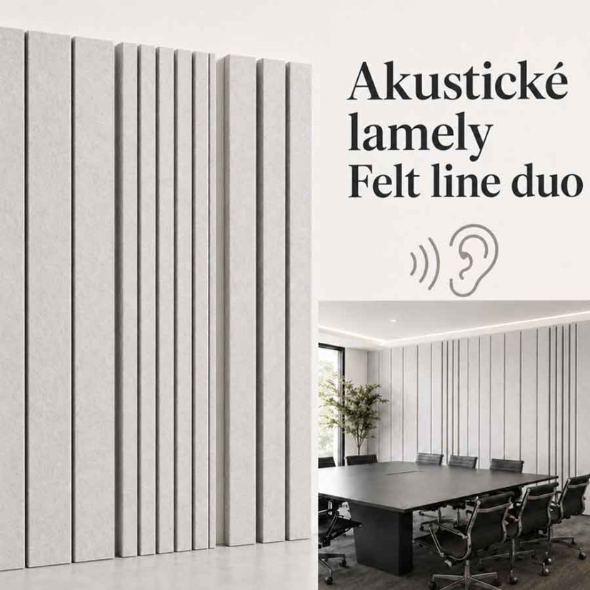 Lamely Felt line Duo - Výška/hlbka  lamiel: 30mm, Šírka lamely: 100mm, Rozteč lamiel: 20mm