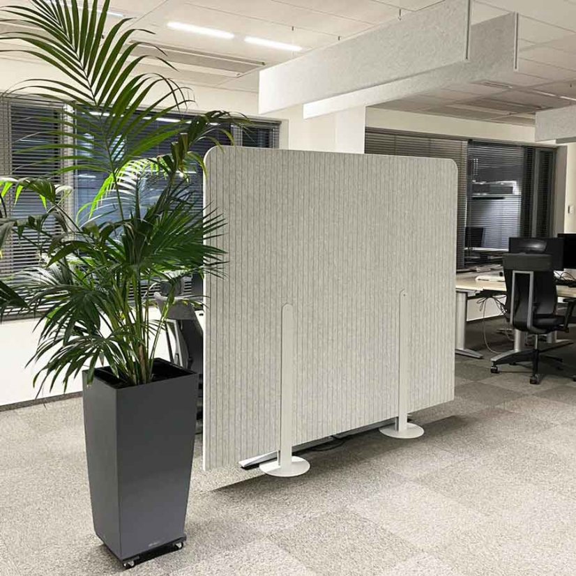 XXL paravan frezovany povrch Line 1800x2000x24mm light Grey 2 vysoke nohy