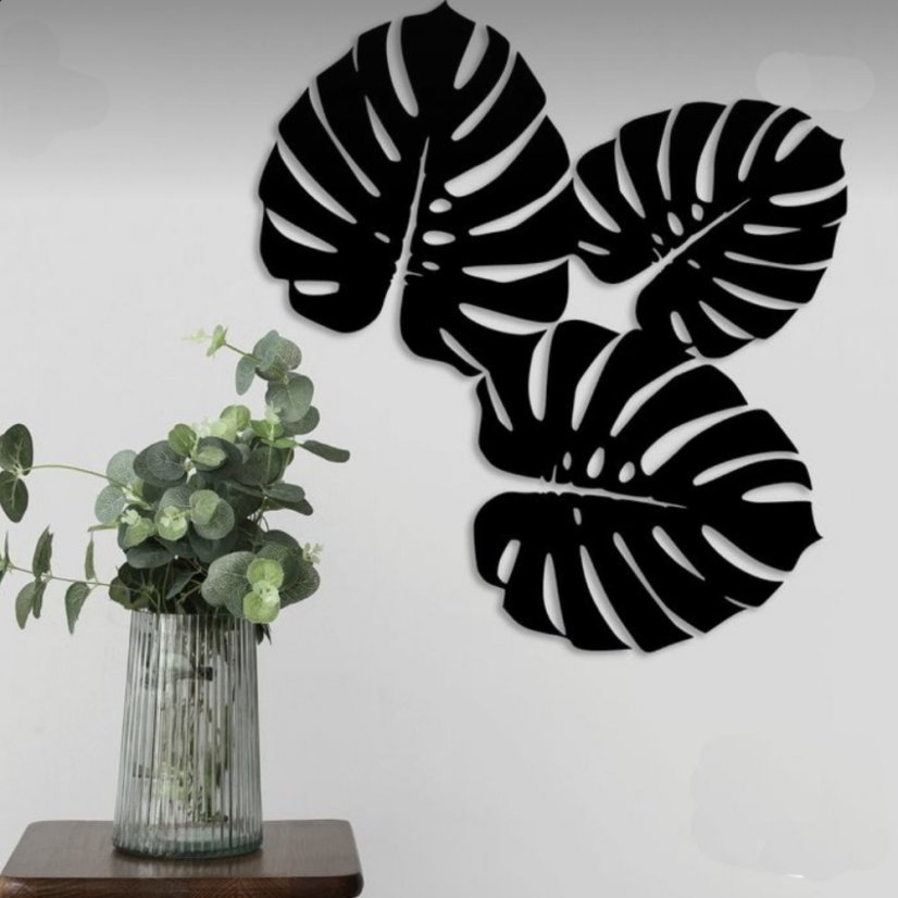 Monstera listy z panelu Ekosound Antracit