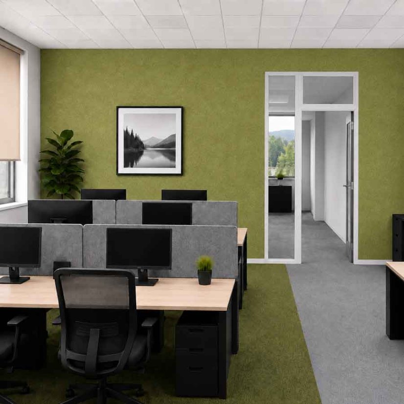 Akustický panel Ekosound Hard - Dostupné farby  PET panelov 9,18 mm: Olive 04 - rozmer 1200 x 2800 mm