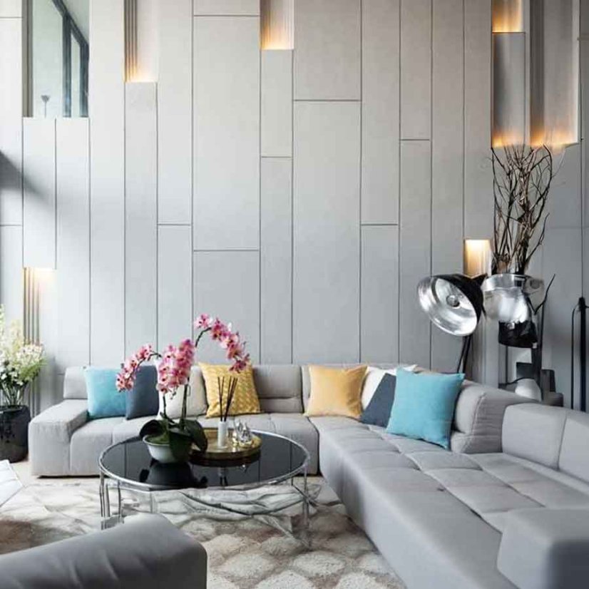 Panel Eksound V cut farba silver Grey vzor Venezia