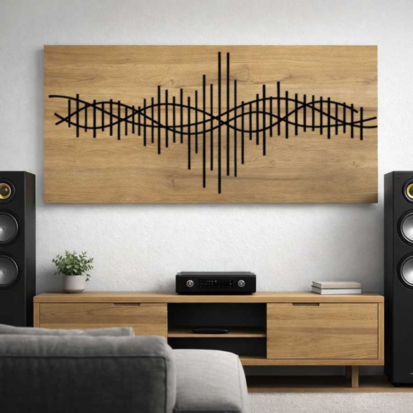 AKusticky obraz Wood cut ekvalizer