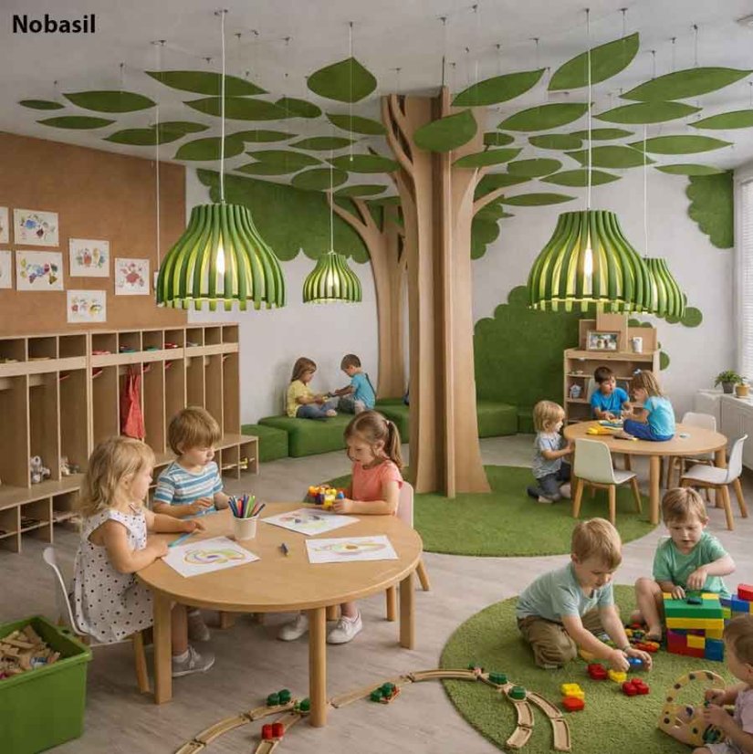 Filcove stropne listy a tienidla svietidiel so stenovymi dekoraciami