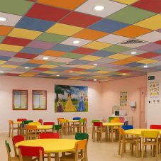 Farebné kazety Ekosound v detských ppriestoroch