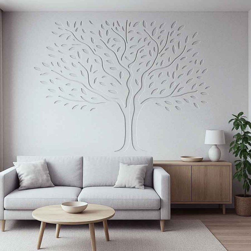 2x12mm Felt panel s frezovaným vzorom Strom rozmer 2x3metre