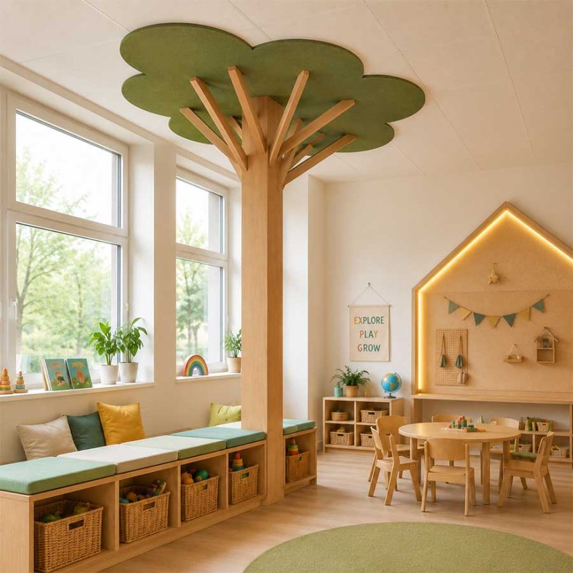 Akustická tree dekorácia