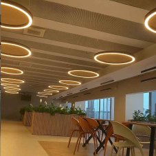 filcová výplň LED kruh farba brown