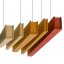 Felt line acoustic slats