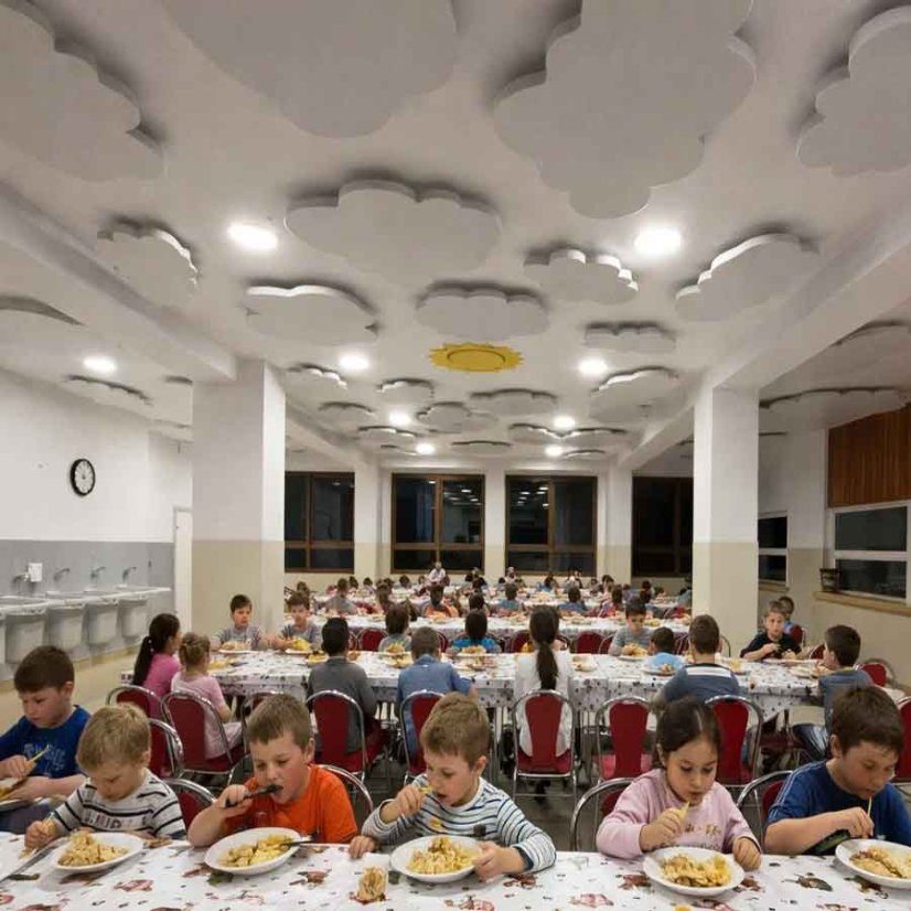 AKustické oblaky AIR v jedálni