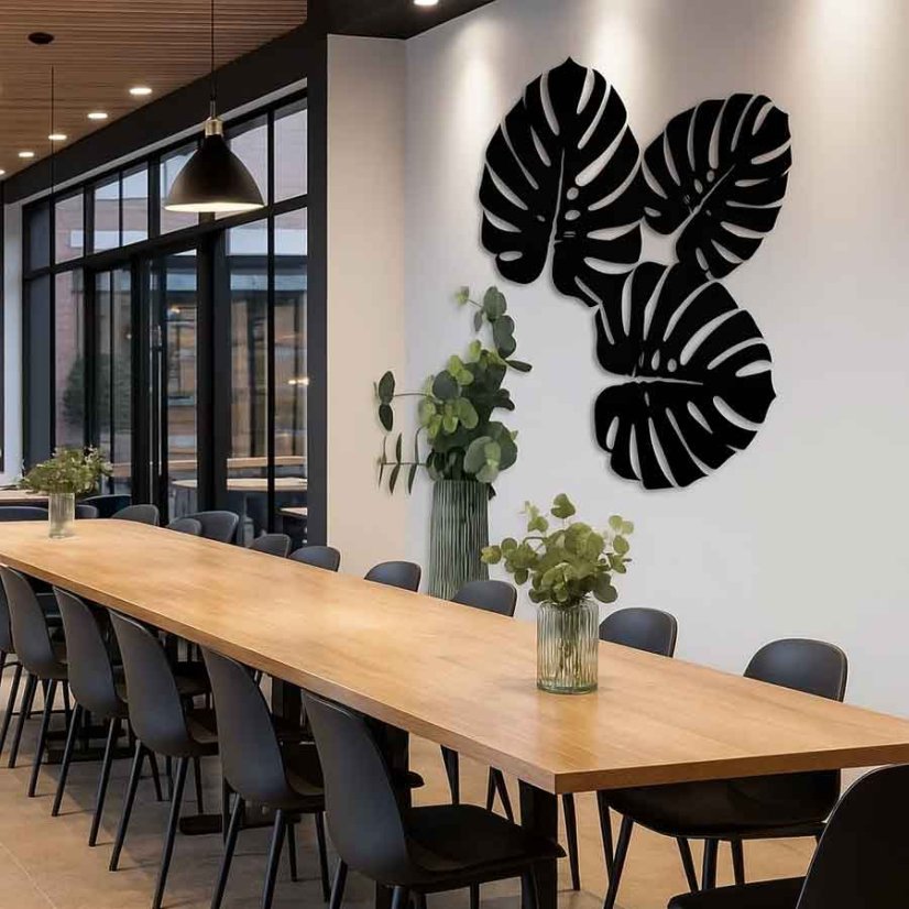 Filcové listy monstery čierne