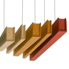 Felt line acoustic slats