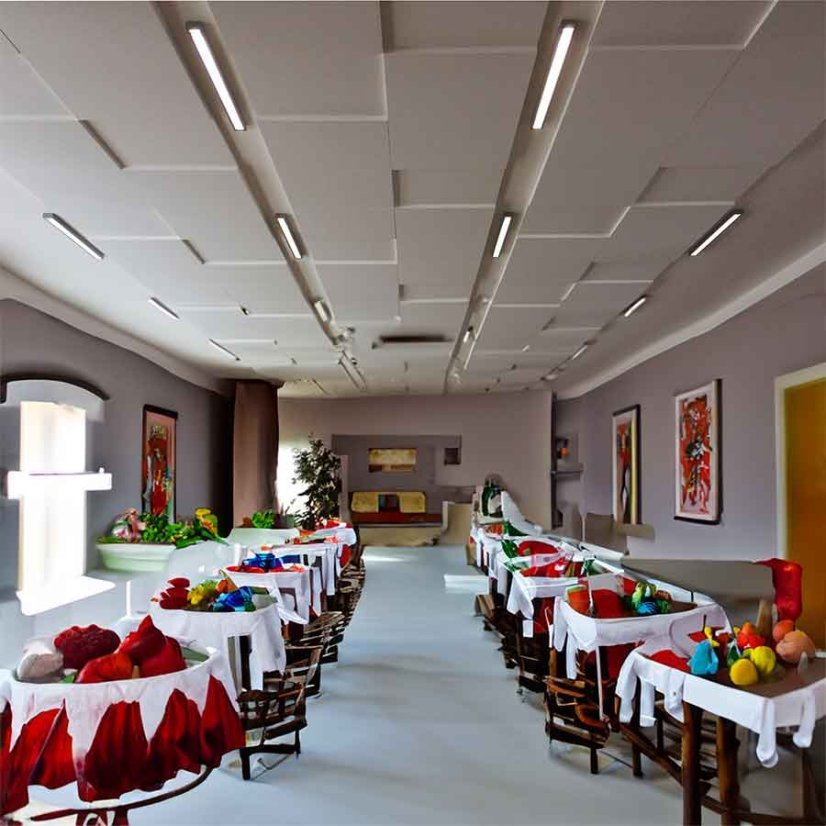 Stropný akustický panel Oblaky  - varianty - Rozmer panelu: 1200x1200mm, Hrubka panelu: 9mm