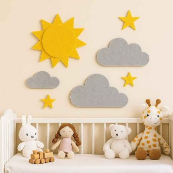 Detské dekorácie na stenu - tichá obloha
