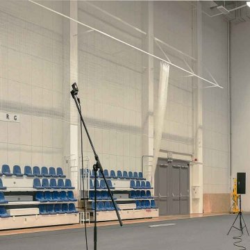 Meranie akustiky  športovej haly Zilina po akustickej uprave Akustišport