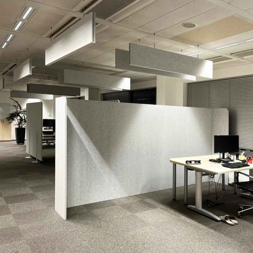 XXL paravan farba Light Grey rozmer 4000x1800x24mm U tvar