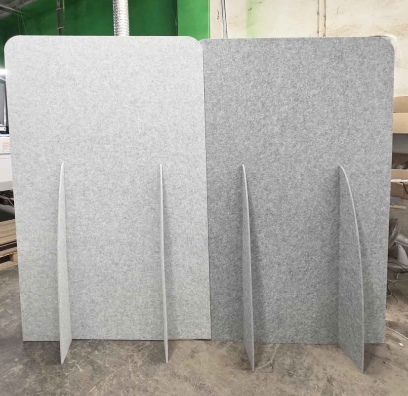 PET nožičky na paravane Ester farba light a silver grey