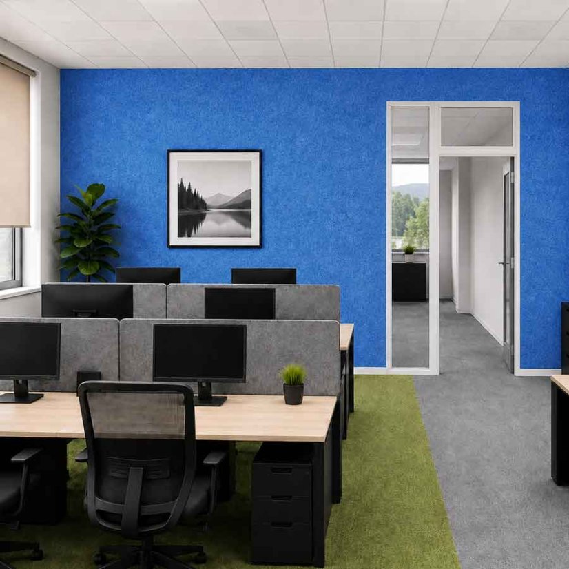 Akustický panel Ekosound Hard - Dostupné farby  PET panelov 9,18 mm: Deep Blue 22 - rozmer 1200 x 2400 mm