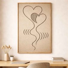 Obraz Heart farba light Grey hrubka 49mm