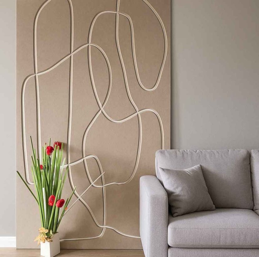 Akustický obraz V cut Feltpix farba deep camel