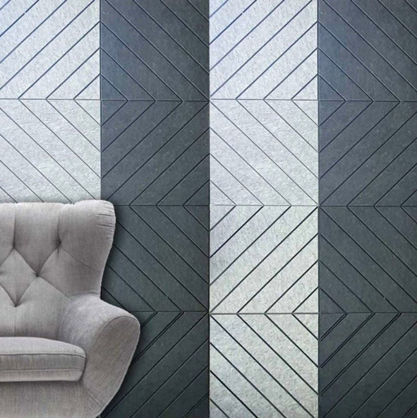 Kombinácia farieb light grey a antracit a vzorov gama  zo setu alfa. 