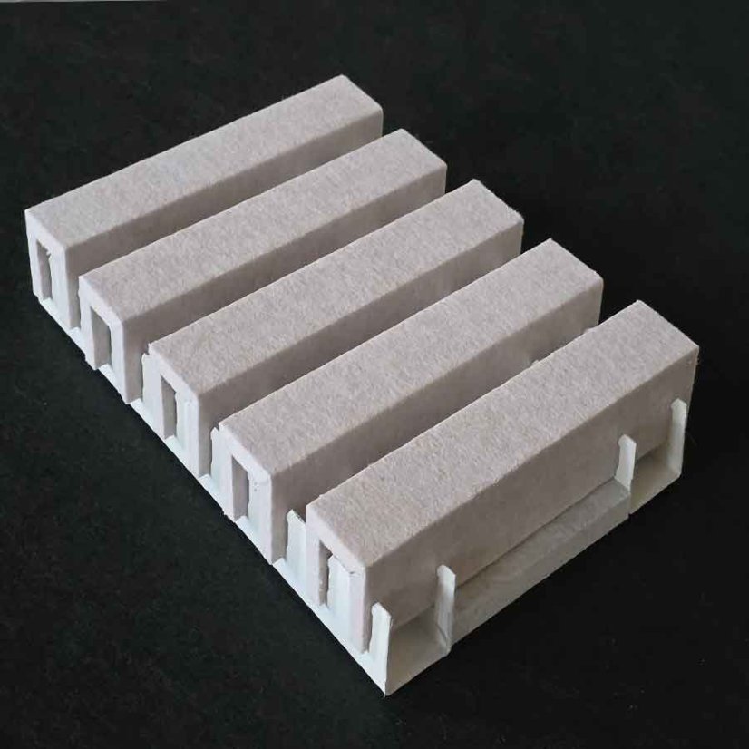 Felt line acoustic slats