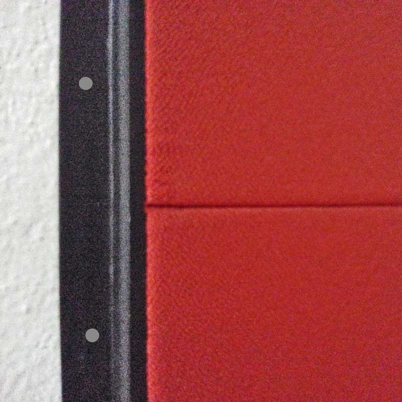 detail stredoveho profilu s tkaninou
