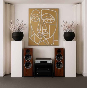 Akustické stĺpy a Feltpix obraz