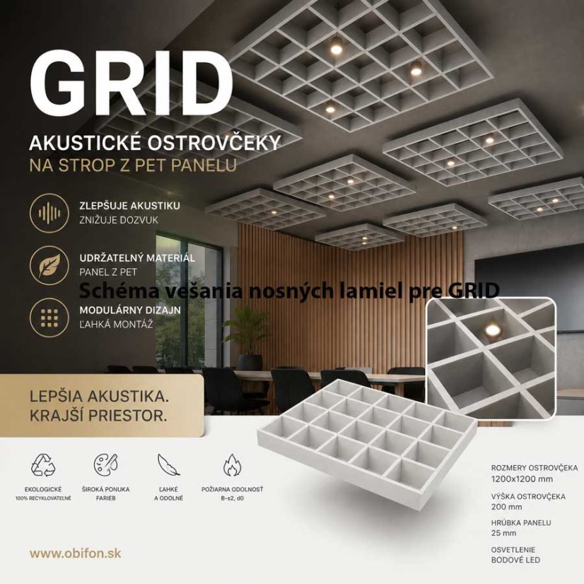 Grid ostrovčeky - rovna hrana