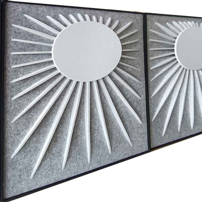 Akustické svietidlo - Sun - Rozmer panelu: 1200x600mm, Vyberte tvar: s ramikom 