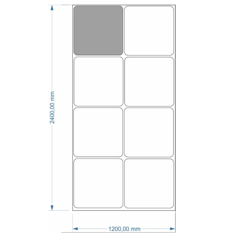 Sada PET panelov - Vyberte tvary v sade PETXX: PET01 - štvorce 8ks