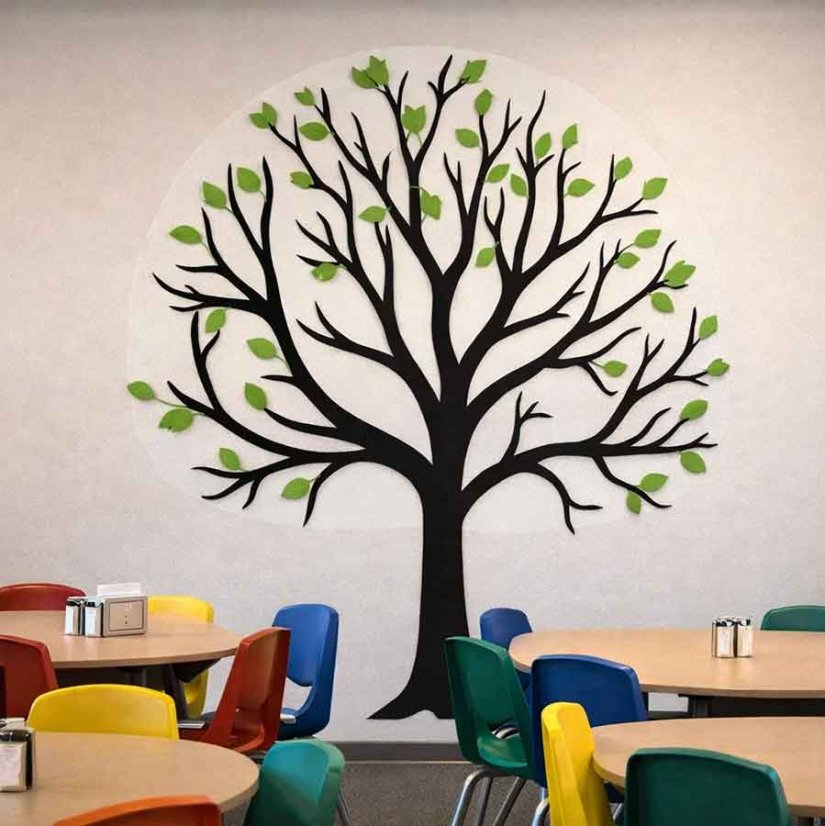 Strom B biela koruna + listy