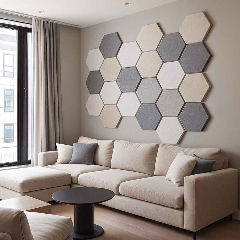 Akustické obkladačky - hexagony