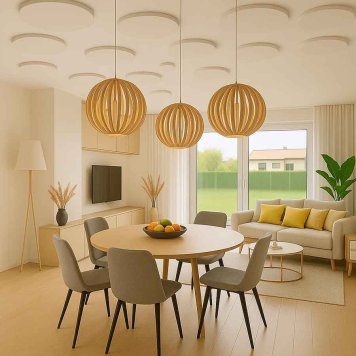 Prisadené PET panely - kruh so svietidlom Katrin