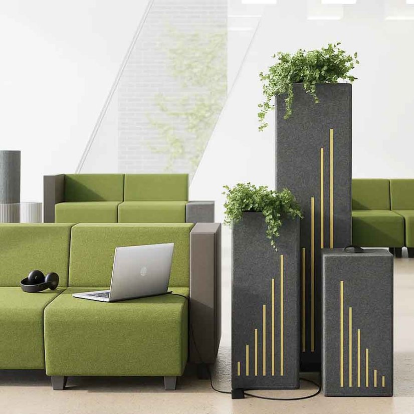 Akustický stlp CUBE - Akustický stlp: výška 1200mm