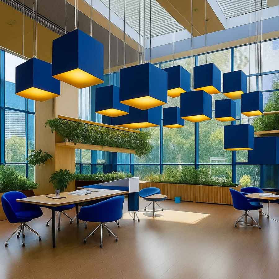 Akustické svietidlá - kocka